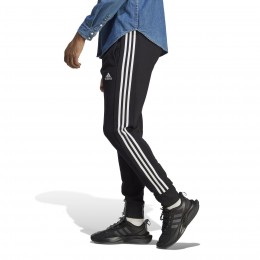 Adidas Pantaloni Tuta M 3S FT TC PT Nero/Bianco