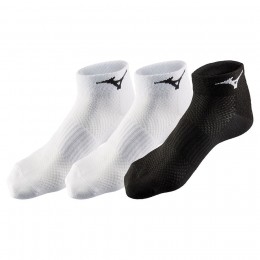 Mizuno Calze Run Training Mid 3 Pack Bianco/Bianco/Nero