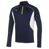 Mizuno Felpa Premium JPN Warmer Top Uomo Blu/Bianco