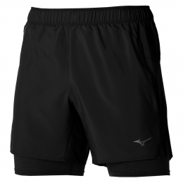 Mizuno Pantaloncini Core 5.5 2in1 Nero