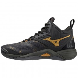 Mizuno Scarpe Wave Momentum 2 Mid Nero/Oro/Grigio